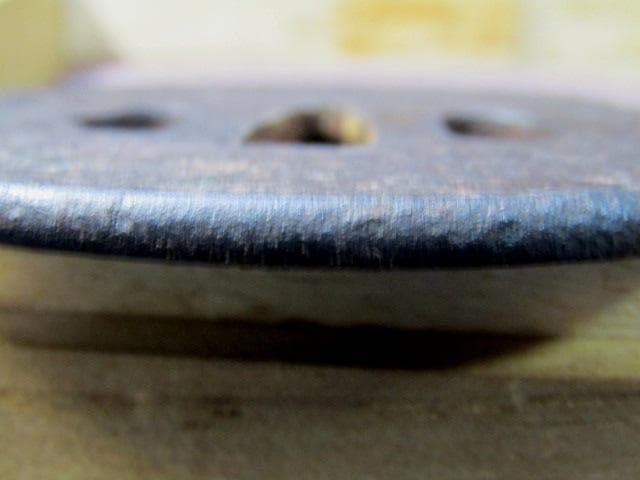 03★武具　刀装具　刀　脇差　鉄鍔　木瓜型　釣り人笠金象嵌　箱付★