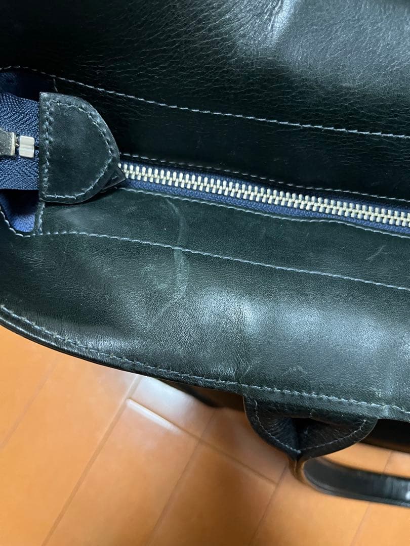 【こなき】FIVE WOODS レザートートバッグ ネイビーLsize