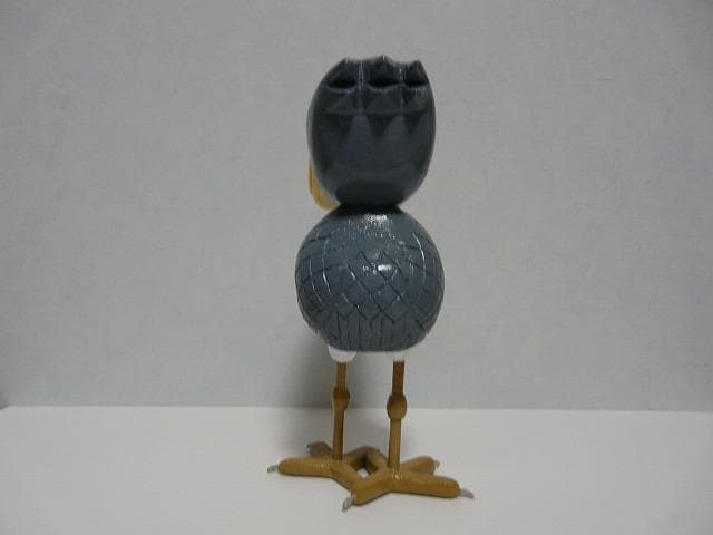 木彫り　置物　ハシビロコウ親子