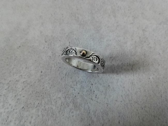 ARIZONA FREEDOM K18 唐草 シルバー リング 指輪 約13号
