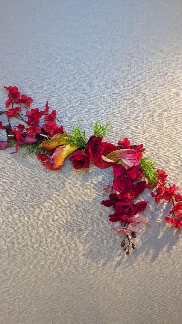 フラワーアレンジメントディスプレイ　花　町家　和室　店舗　ホテル　廊下