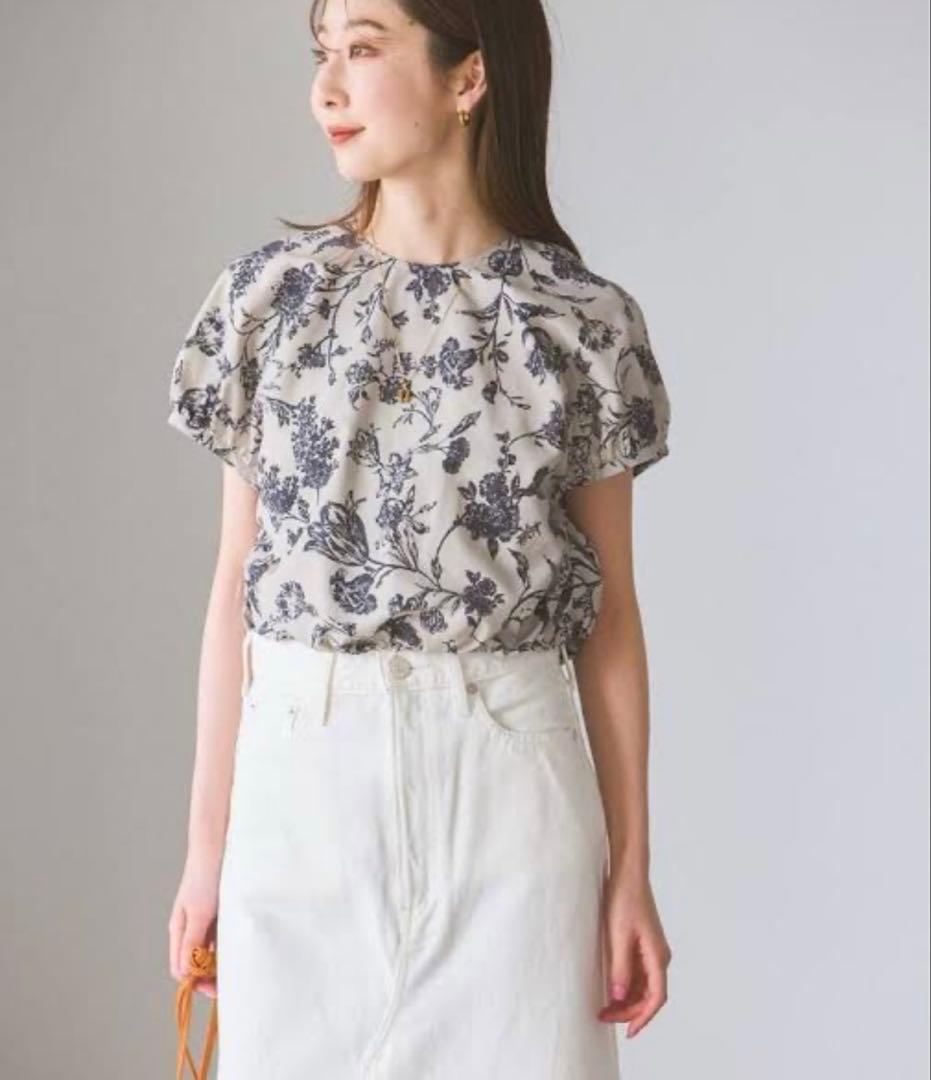 NOBLE ヴィンテージフラワープリントブラウス