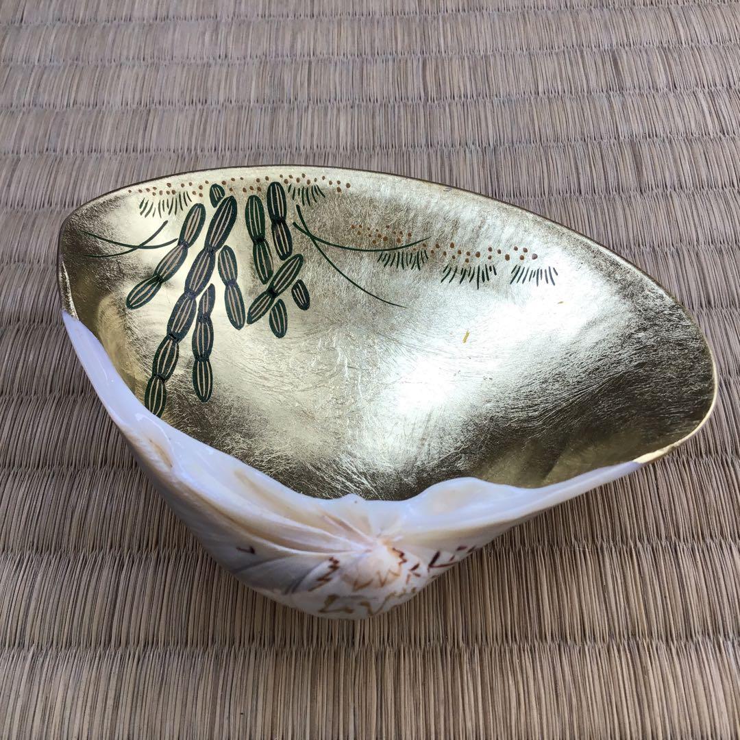 茶道具　香合　金箔蒔絵(内側) 大蛤十賊香合　共箱　S87TKG