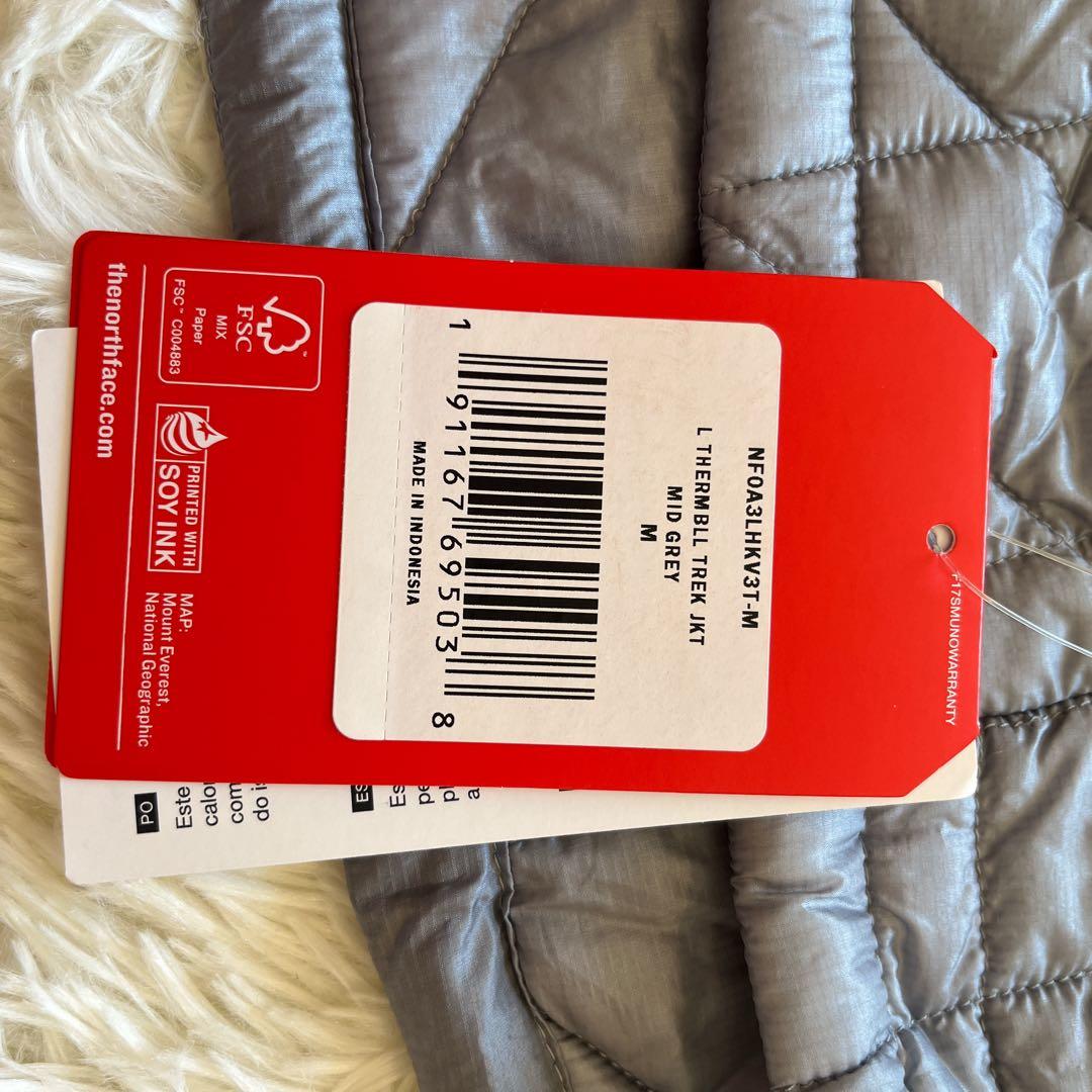 ノースフェイス　新品タグ付き　ダウン　キルティング　グレー