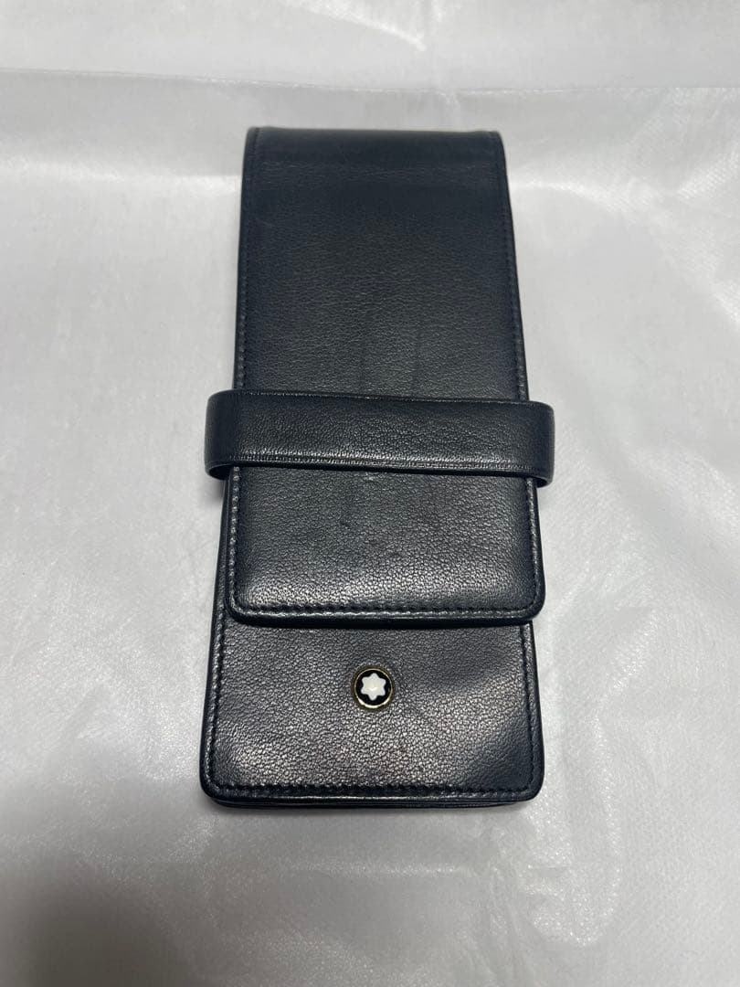 モンブラン　MONTBLANC ペンケース レザー　ブラック　3本差し
