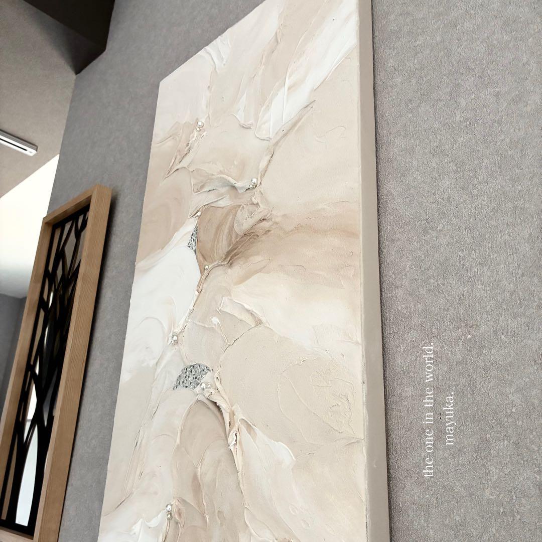 現代アート　80×39㎝　テクスチャーアート　モダン　絵画　抽象画　アートパネル