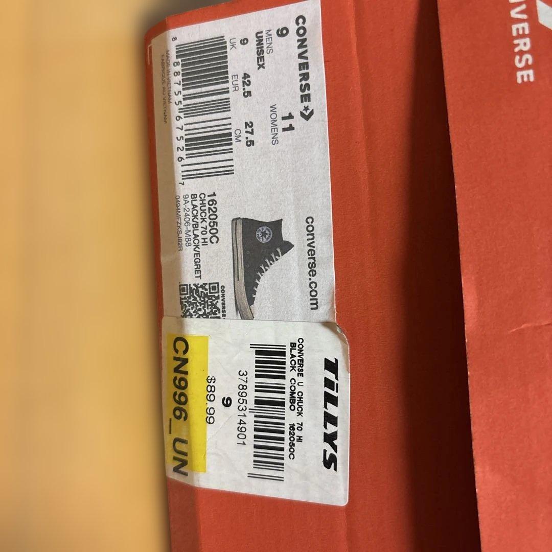 CONVERSE チャックテイラー ブラックハイカットCT70 28センチ