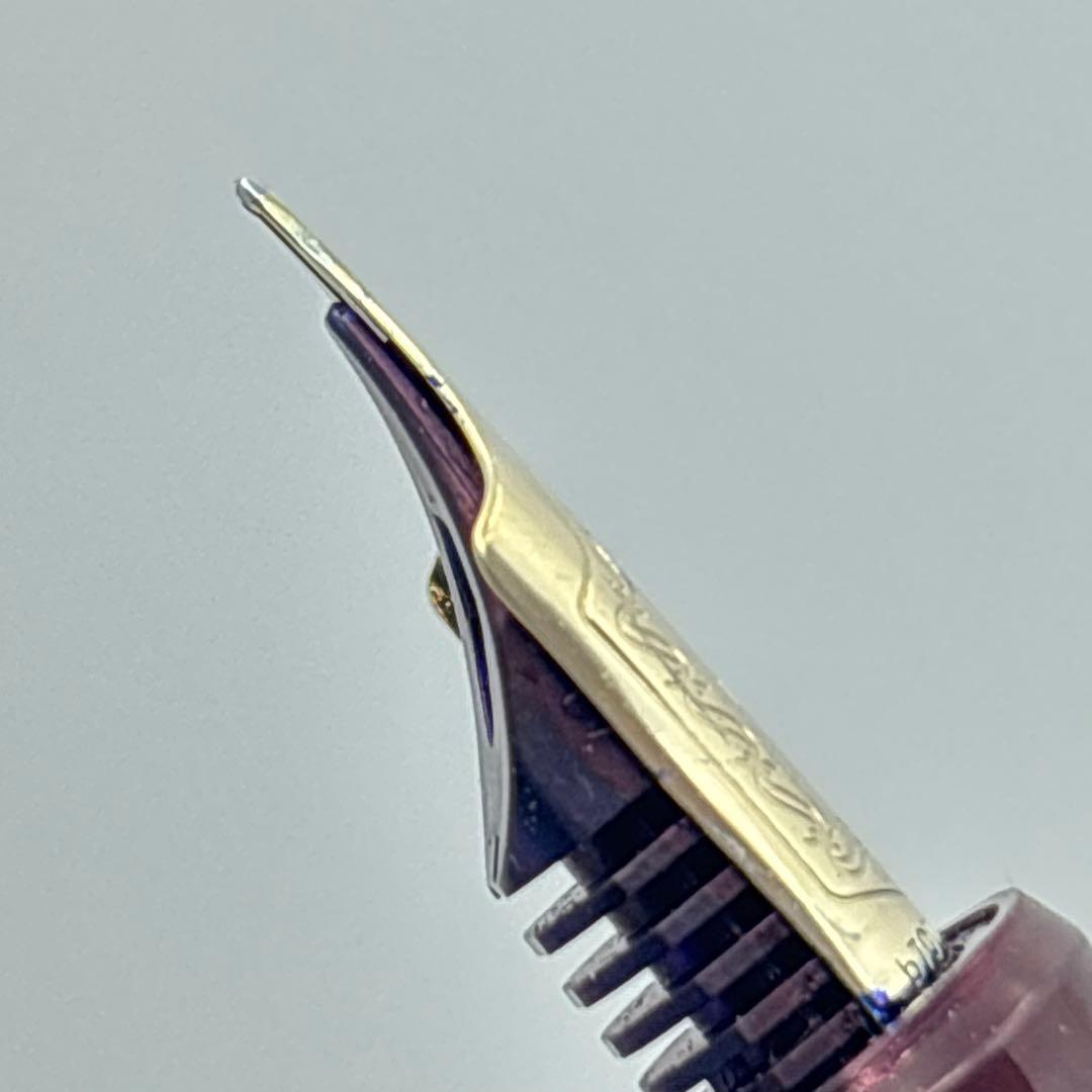 PILOT カスタム74 万年筆 14K 585 赤 ボルドー 筆記可 インク付