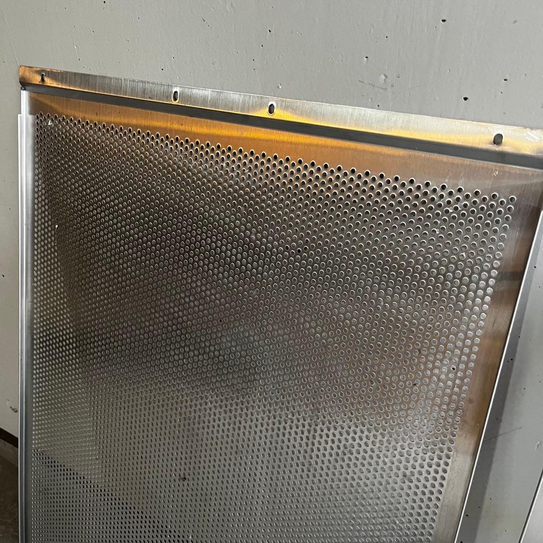 美品★無印 ステンレスユニットシェルフ用 ステンレスパンチングバックパネル ２枚