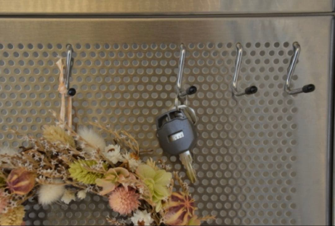 美品★無印 ステンレスユニットシェルフ用 ステンレスパンチングバックパネル ２枚