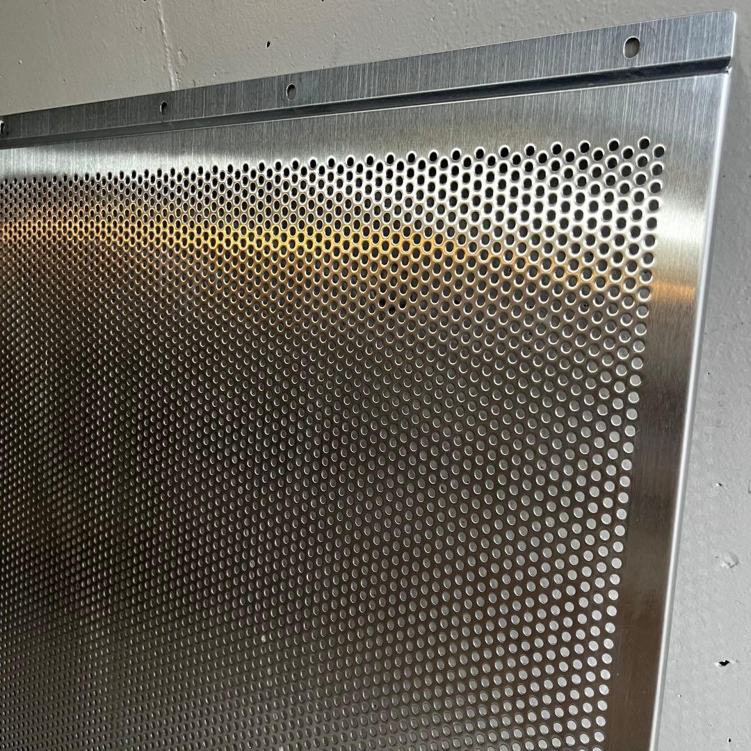 美品★無印 ステンレスユニットシェルフ用 ステンレスパンチングバックパネル ２枚