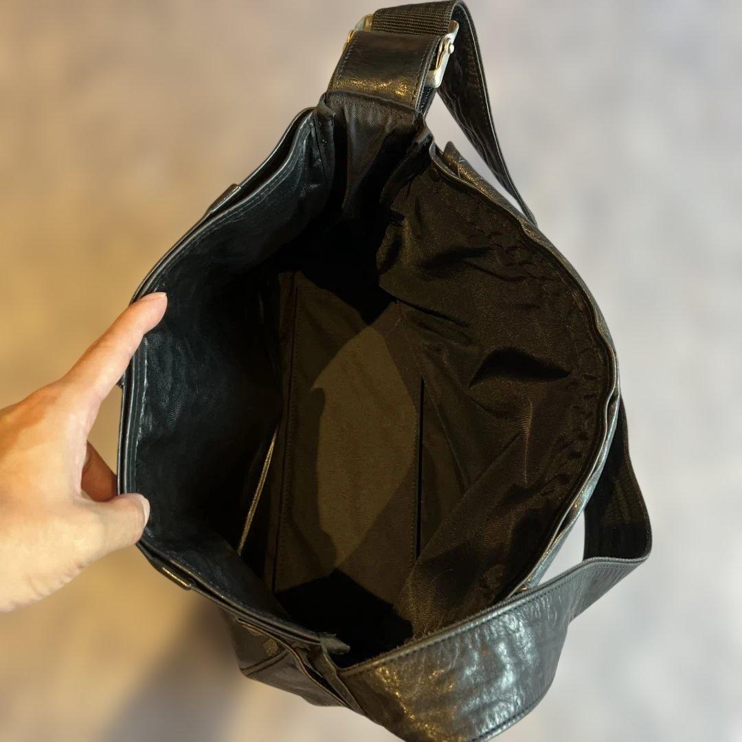 porter ポーター 吉田カバン メッセンジャー　ショルダーバッグ 黒　レザー