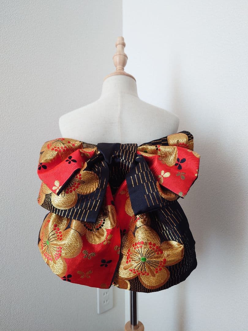 七五三　ハーフ成人式　ジュニア帯　大人用袋帯からの作り帯　1点物