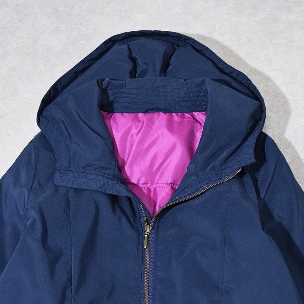 パラスパレス Pallas Palace Wジップ ロング ダウンコート F 紺