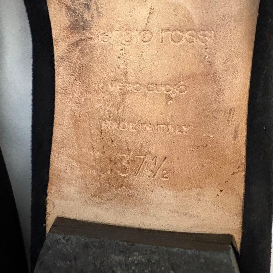 セルジオロッシ ブラック スエード パンプス バックル MILANO MIA