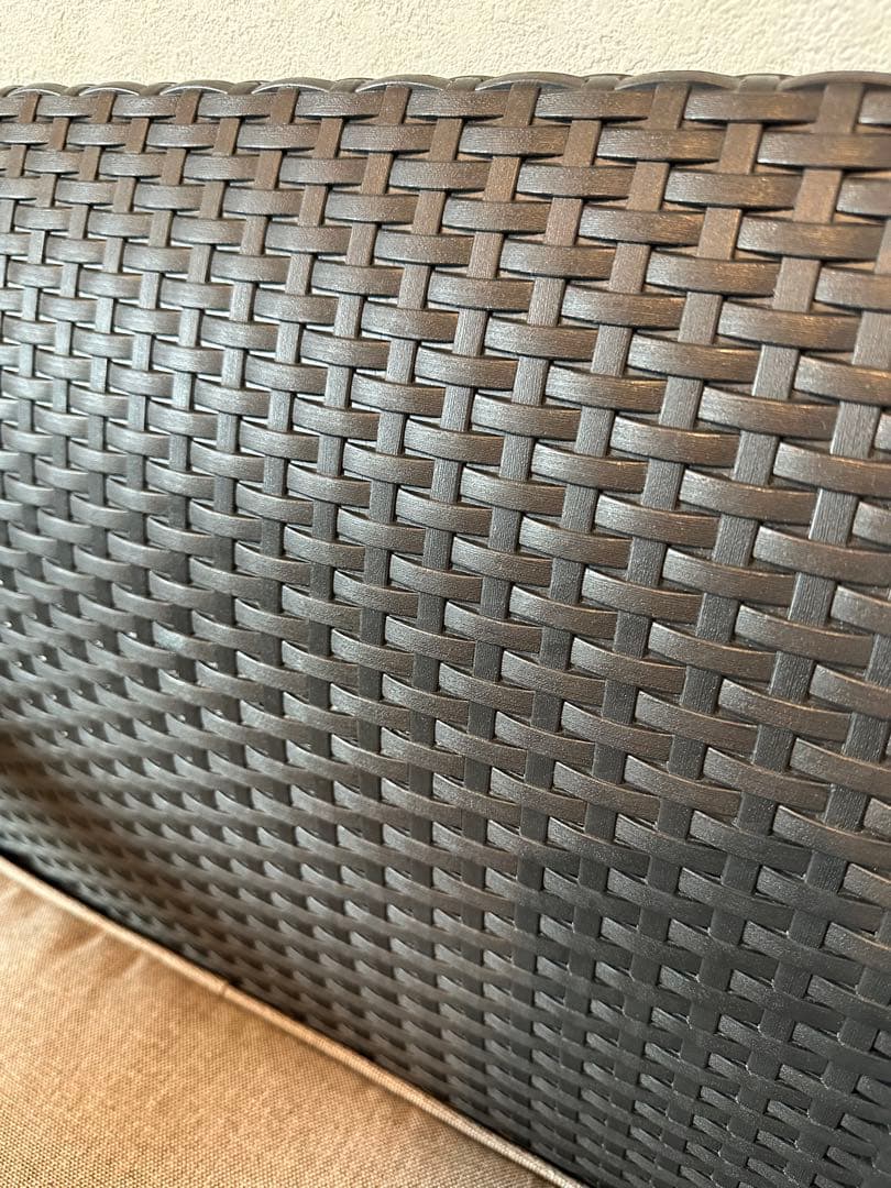 ガーデン テーブル セット ラタン調 3点セット 簡単組立 樹脂製