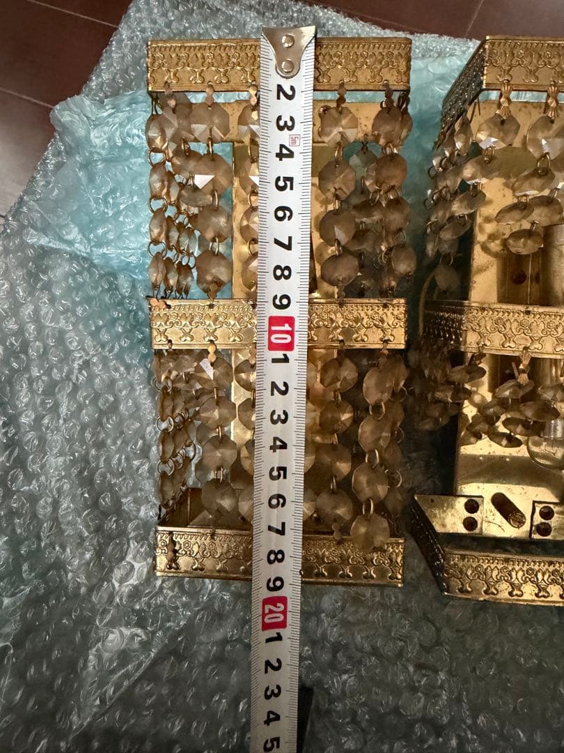 【当時物・サロンバス仕様】壁掛けシャンデリア 2個セット 観光バス取り外し品