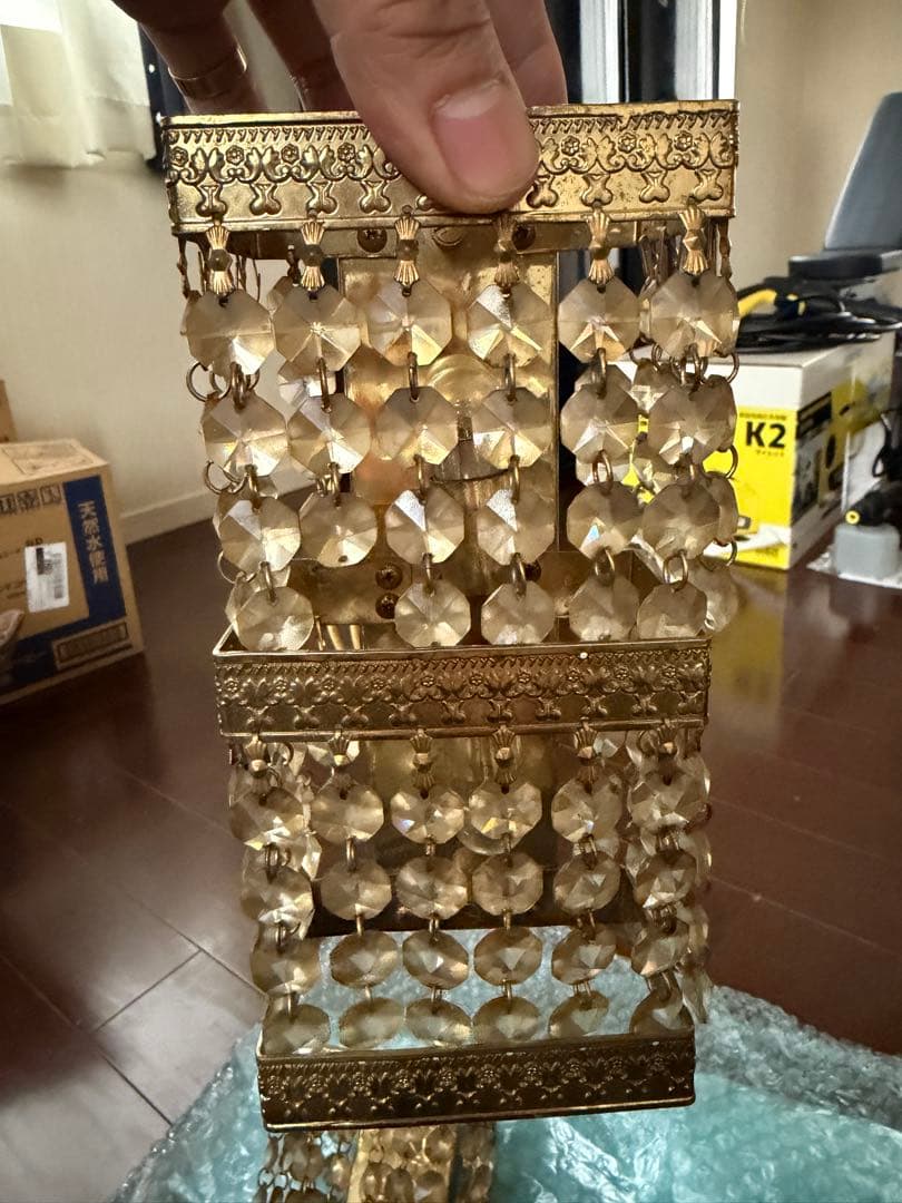 【当時物・サロンバス仕様】壁掛けシャンデリア 2個セット 観光バス取り外し品