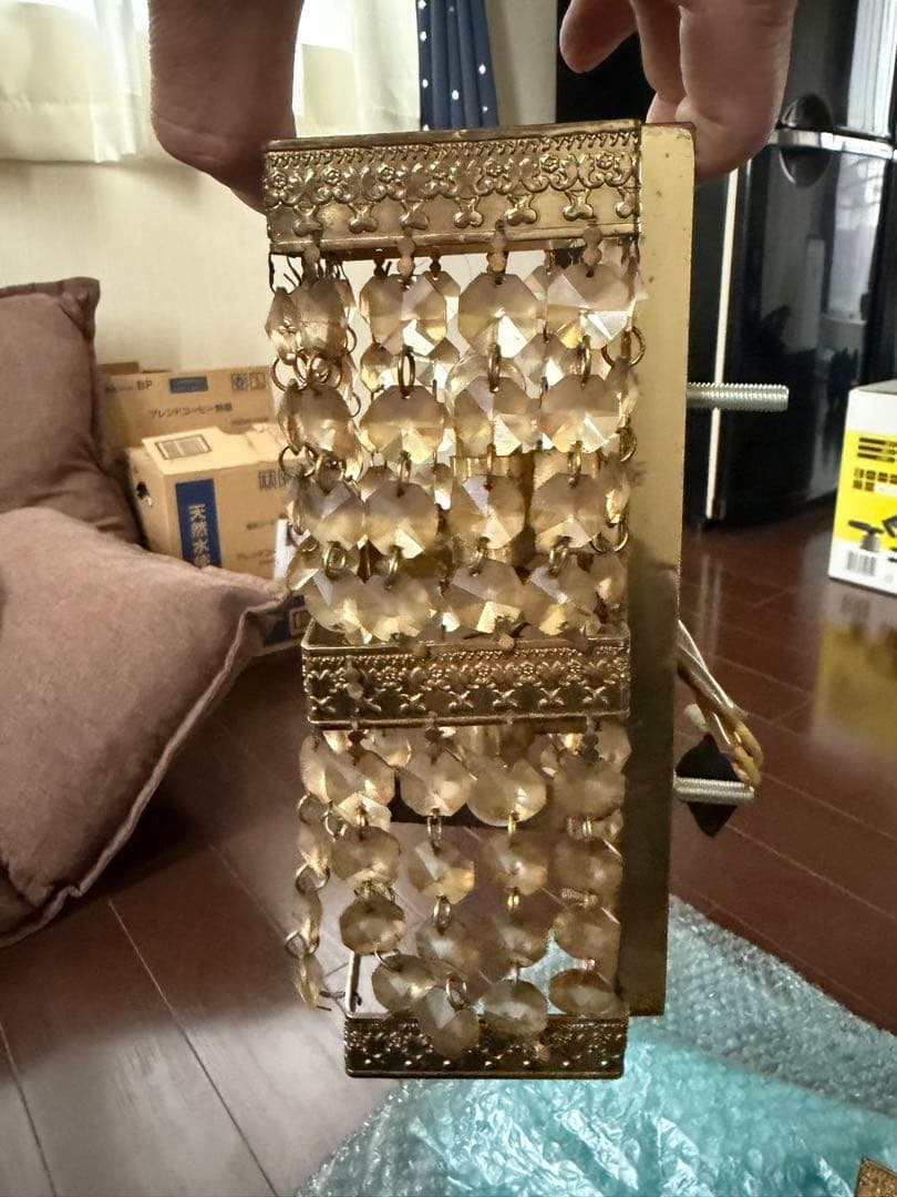 【当時物・サロンバス仕様】壁掛けシャンデリア 2個セット 観光バス取り外し品