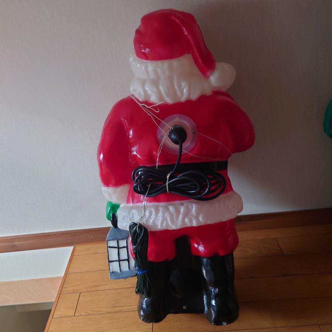 【迫力】存在感ある！大きなサンタクロースオブジェの電飾モチーフ！