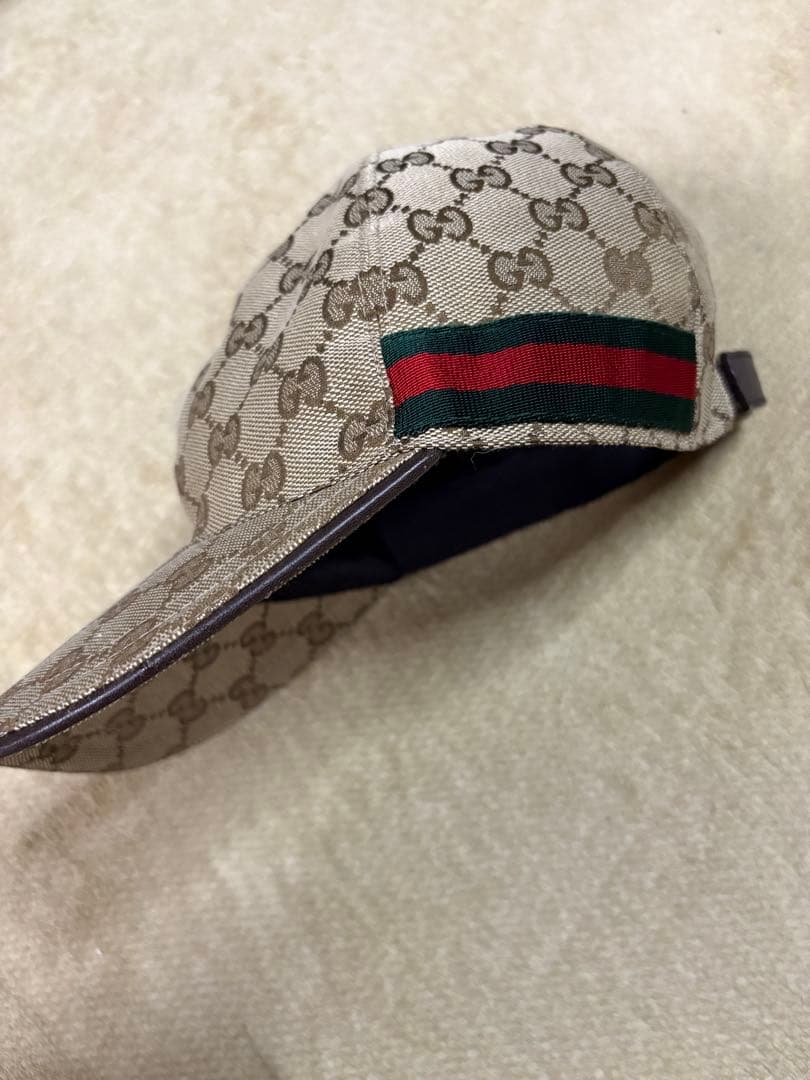 GUCCI GGパターン キャンバス ベースボールキャップ cap Sサイズ