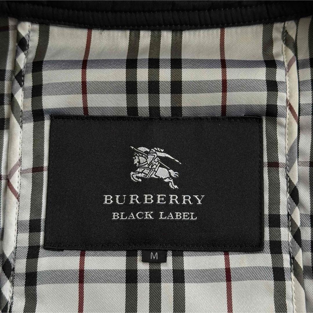 【訳あり】バーバリーブラックレーベル トレンチコート ノバチェック 黒 Mサイズ