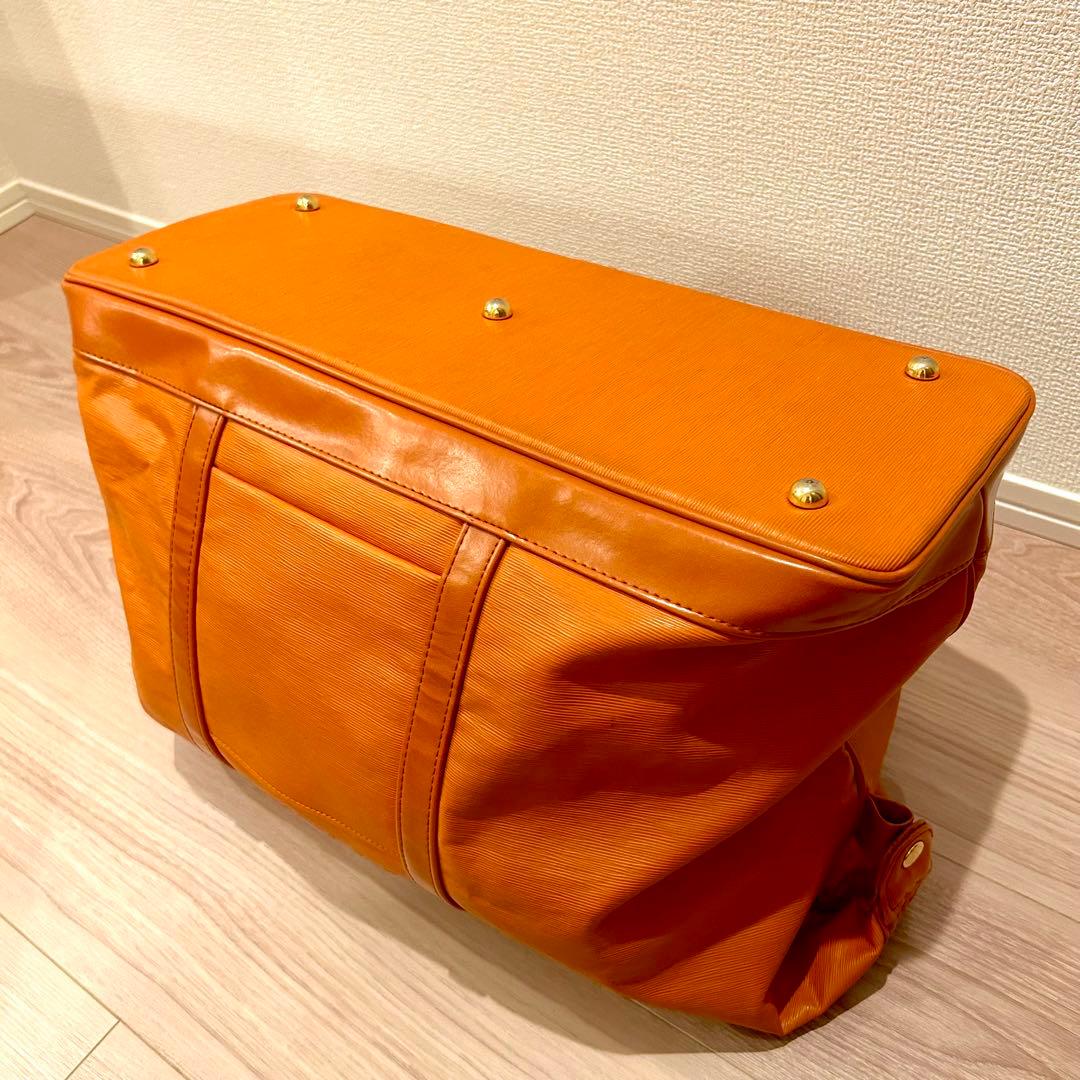 バレンシアガ BBロゴ レザー ゴルフボストンバッグ オレンジ