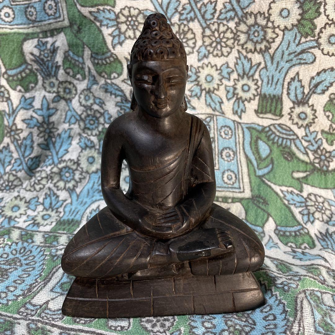 黒檀　仏像　骨董