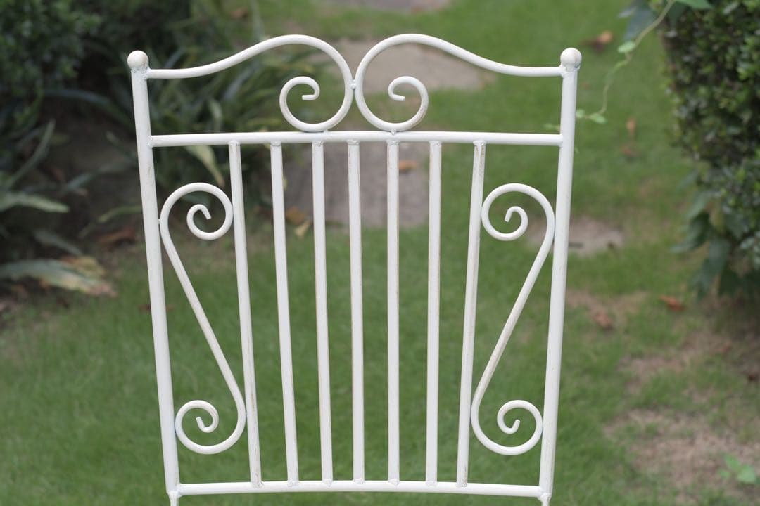 送料無料　グランシュマン　ガーデンチェアー 2脚セット　アイアン　折り畳み　新品