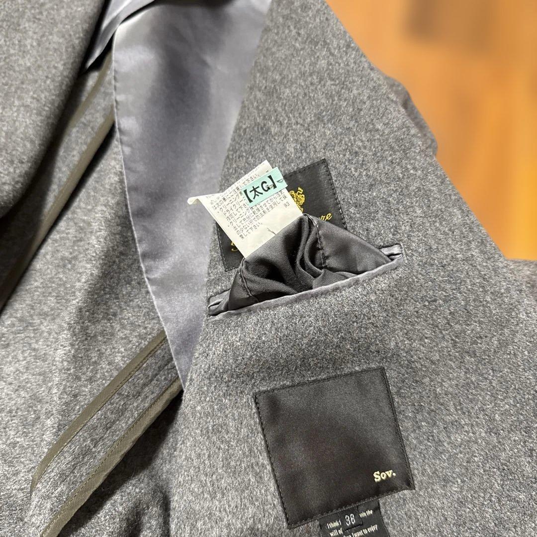 ダブルスタンダード　カシミアコート　グレー