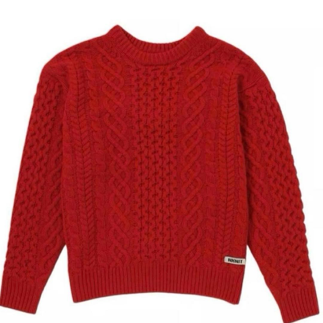 nknit ニット 赤 ハート ニット セーター 紗栄子着用