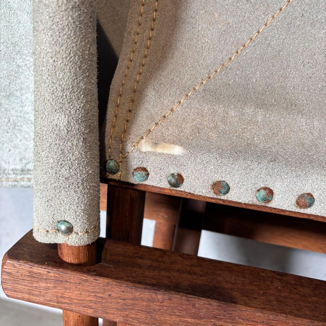 ディレクターチェア　革張り　グレー　オーストラリア