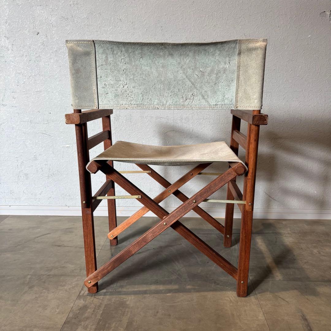 ディレクターチェア　革張り　グレー　オーストラリア