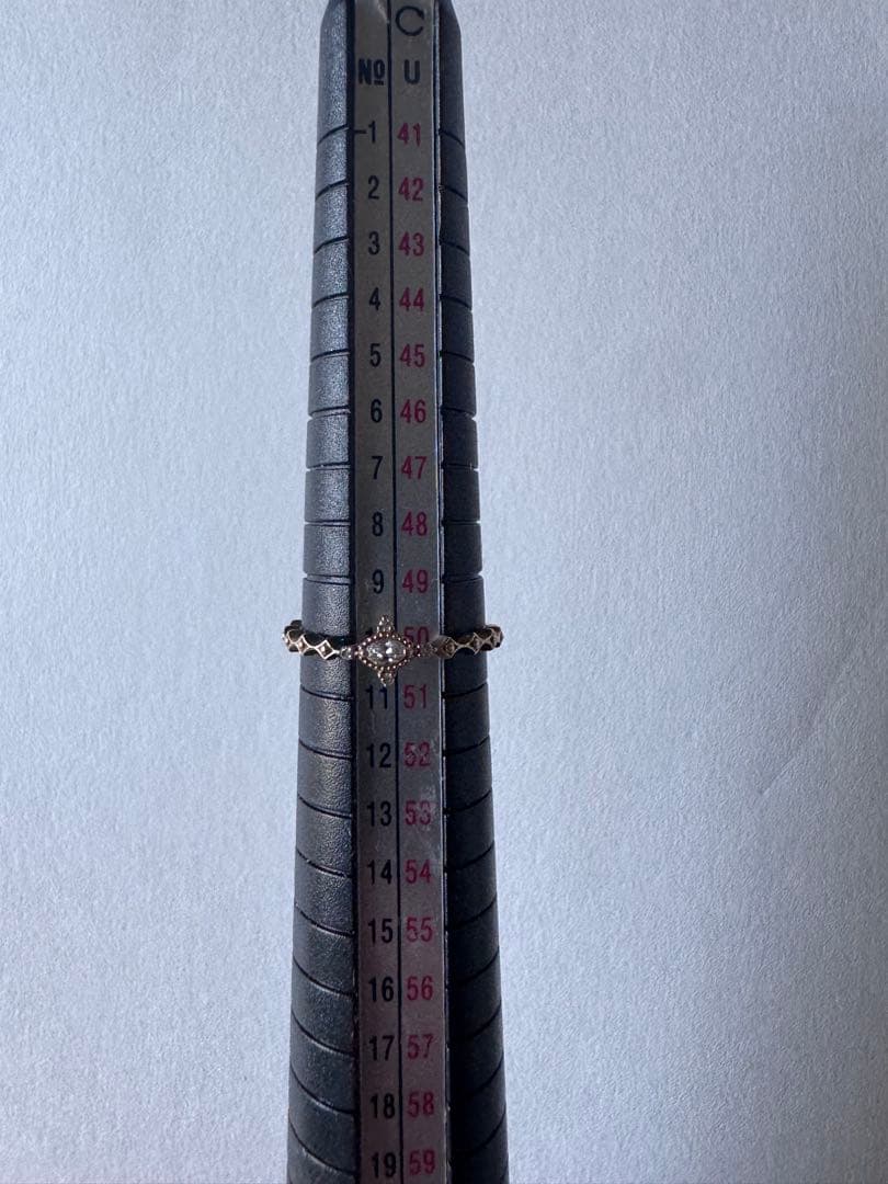K10イエローゴールド ダイヤモンドリング 10号