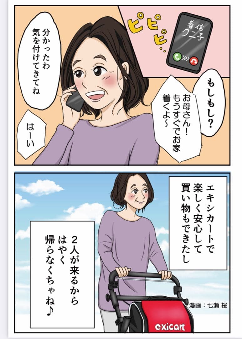 exicart シルバーカー 赤　北欧　ショッピングカート