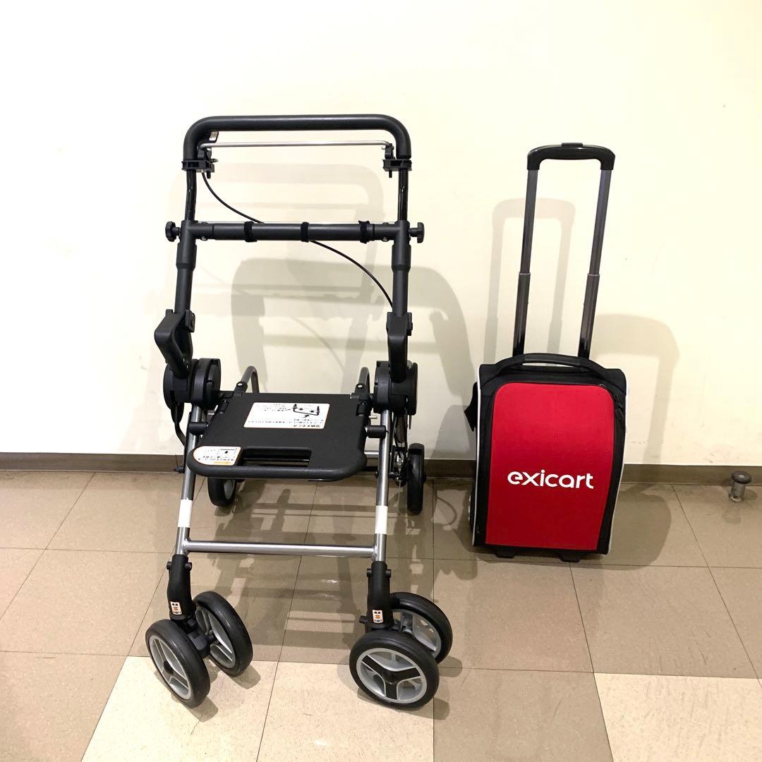 exicart シルバーカー 赤　北欧　ショッピングカート