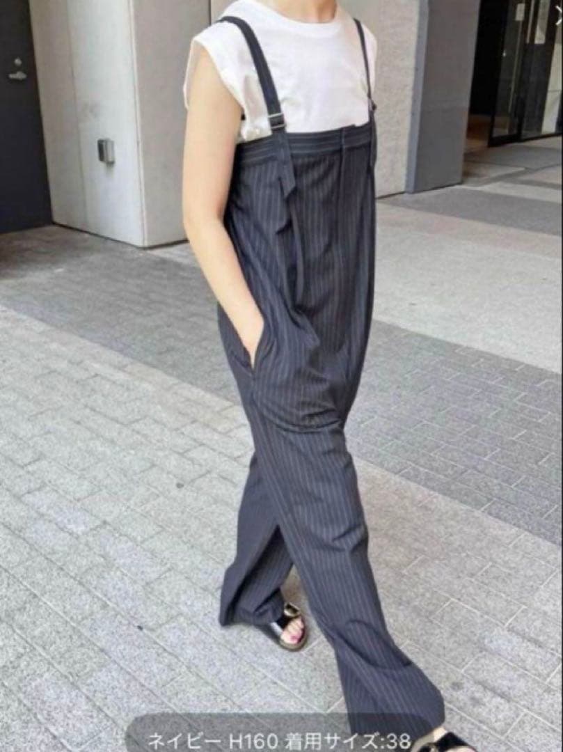 pippi♪スピックアンドスパン新品未使用ベアオールインワンネイビー38