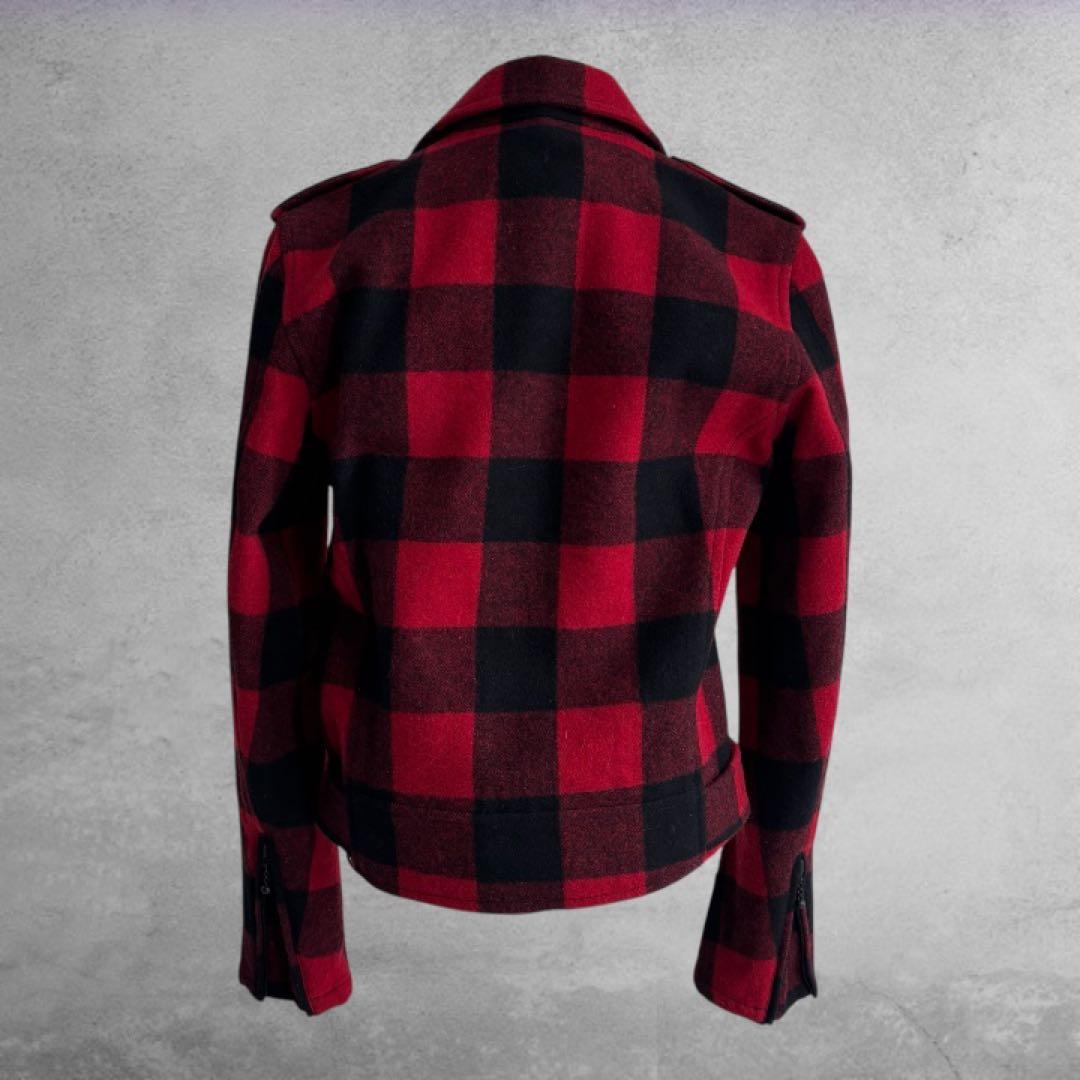 hiromichi nakano 短丈ウールライダース オンブレチェック パンク