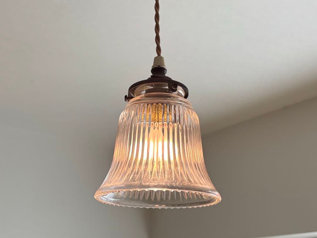 [キャトルセゾン] クリアガラス ペンダントライト 2個セット