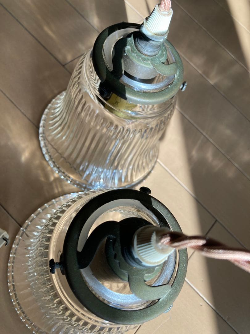 [キャトルセゾン] クリアガラス ペンダントライト 2個セット