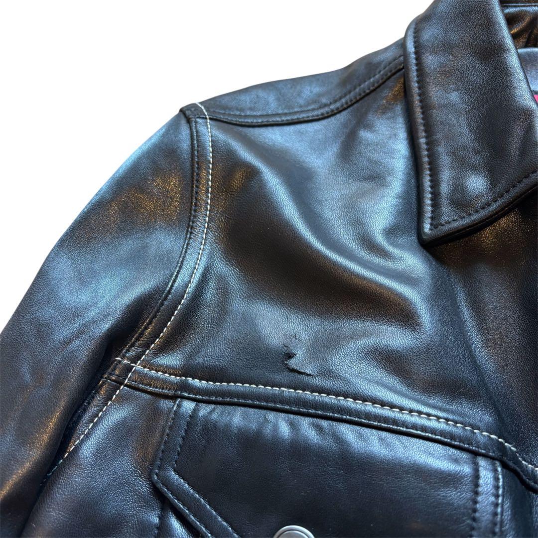 限定価格✨UNIONJAP ラムレザージャケット L 黒ライダース キルティング