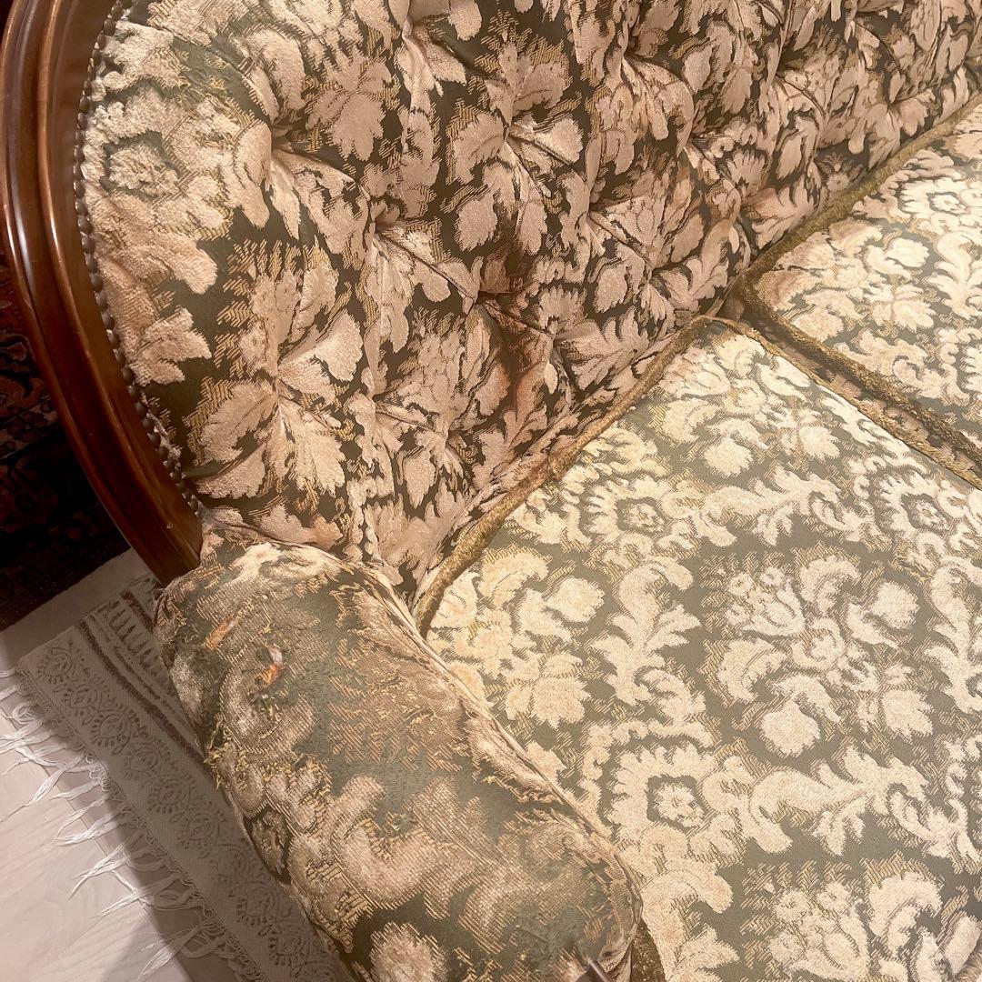 1960'sアメリカ製ヴィンテージソファー クラシック ジャガード アンティーク