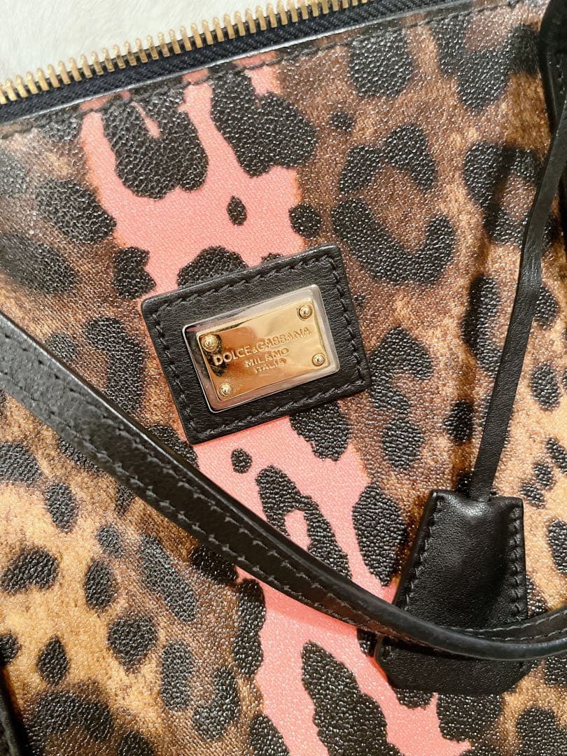 Dolce & Gabbana ヒョウ柄 トートバッグ　ピンク