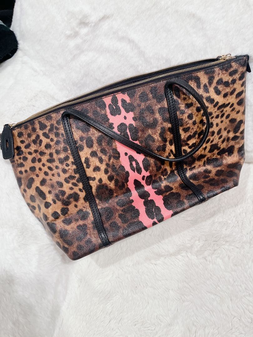 Dolce & Gabbana ヒョウ柄 トートバッグ　ピンク