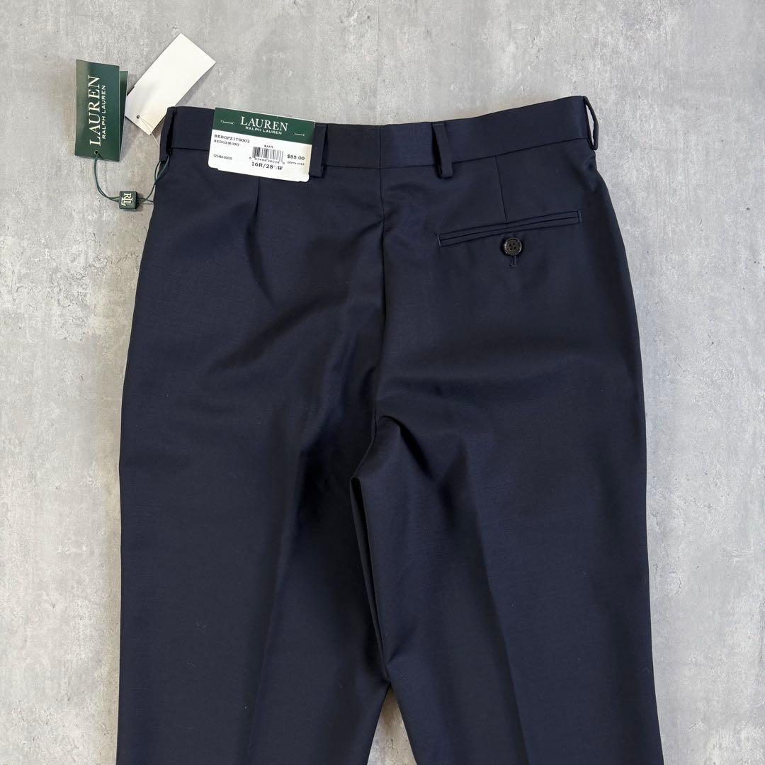 未使用品 ローレンラルフローレン ウールセットアップスーツ ネイビー レディース