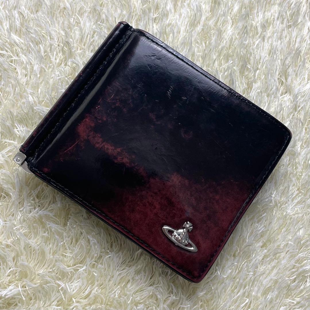 ヴィヴィアンウエストウッド マネークリップ 小銭入れあり ブラック レッド