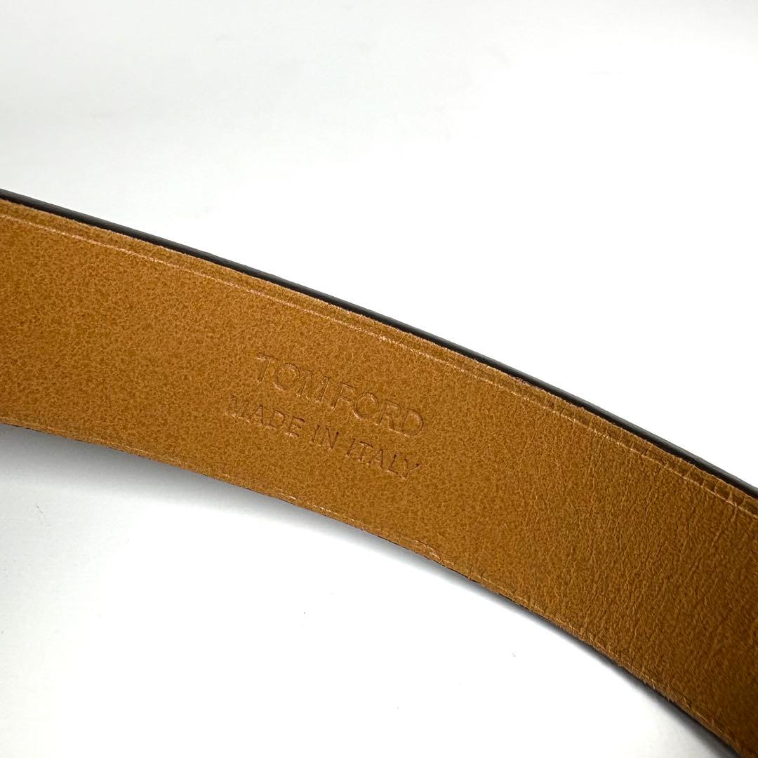 ☆美品☆TOM FORD Tバックル レザーブレスレット ダークブラウン