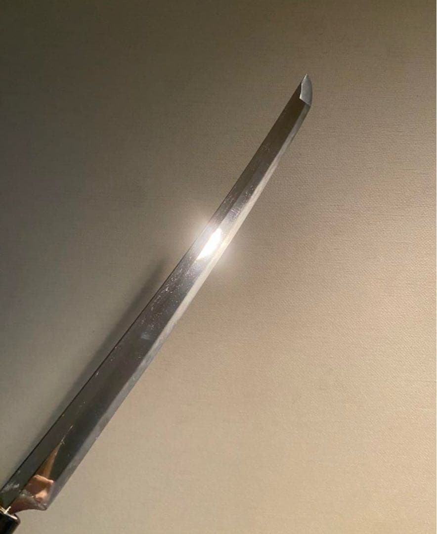 玉鋼製包丁　鑑賞用美術研磨。受注生産　両鎬　鮪包丁　刺身包丁　黒檀柄　尺2〜5寸