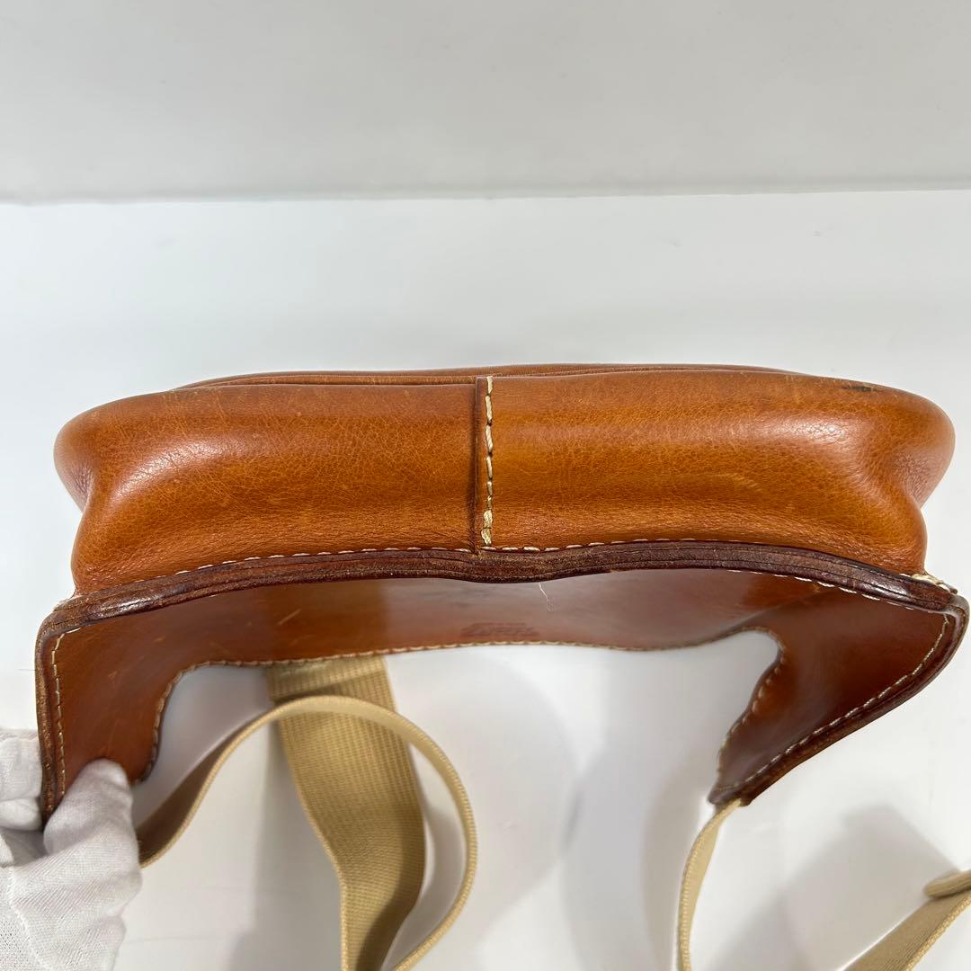 HERZ ボディバッグ ウエストバッグ レザー キャメル