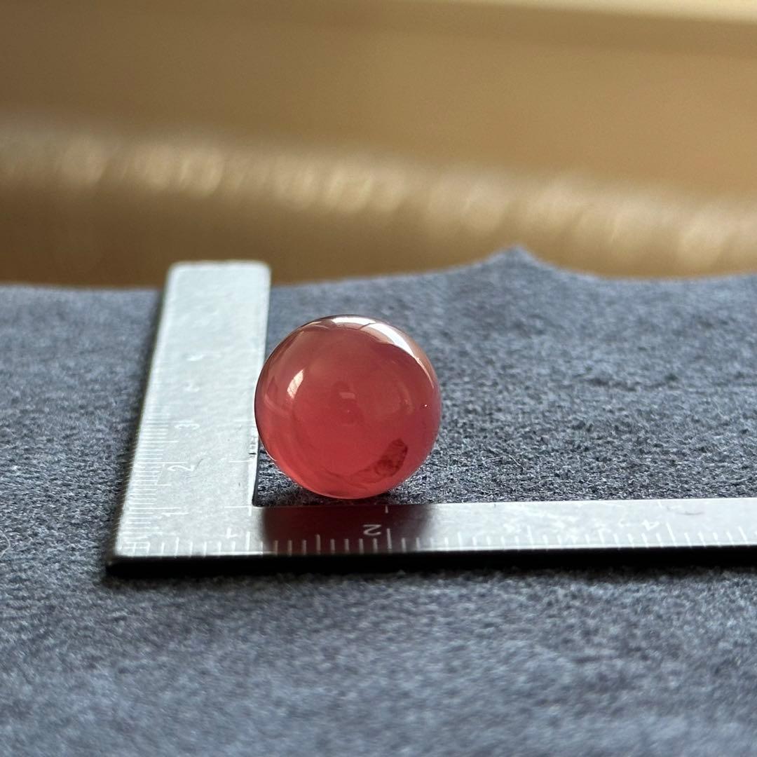 北海道稲倉石鉱山産 菱マンガン鉱 ロードクロサイト 14mm丸玉ビーズ #8